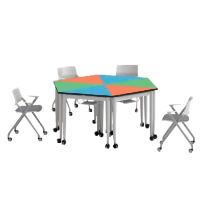 桌子组合(1)尺寸：对角线1400,1600mm高度750mm